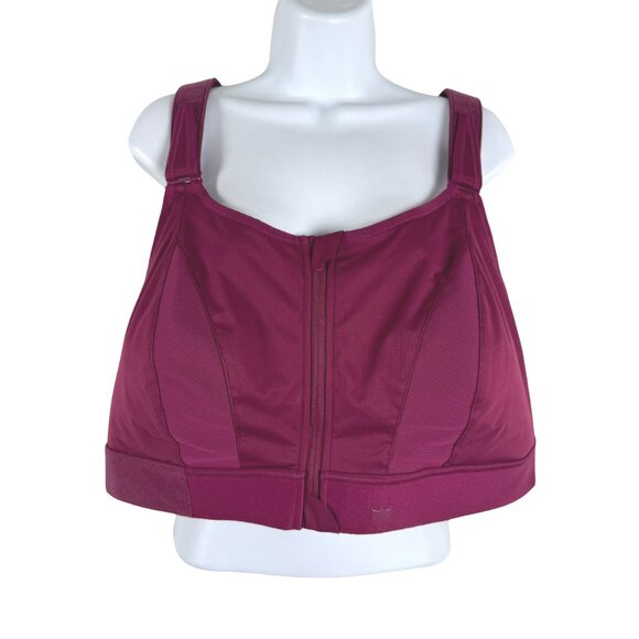 Shefit Ultimate Sports Bra‎ Womens 6 Luxe Raspberry Polyester Zip NWT TP-3360 - Picture 1 of 12